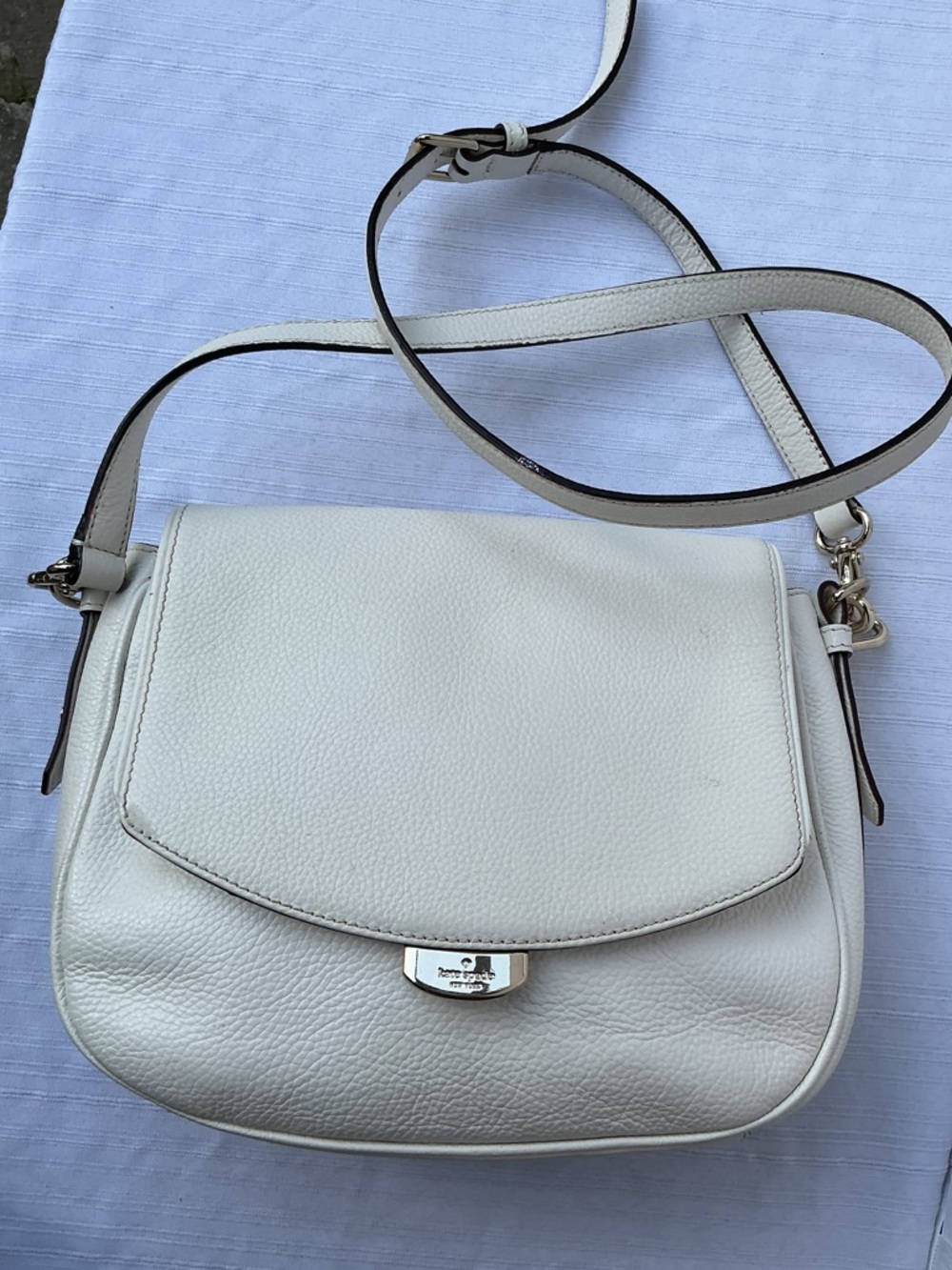 Kate Spade Crossbody Bag Cream Pebble Leather